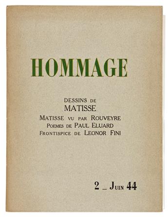 BRASSAÏ (1899-1984) Matisse, Sketching.